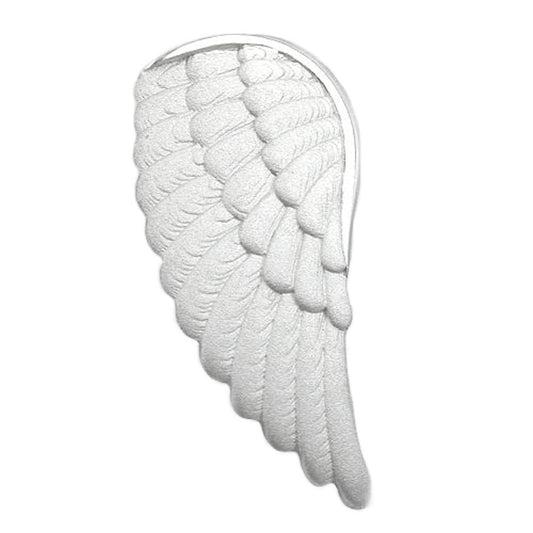 Pendant 28x14mm angel wings matt silver 925