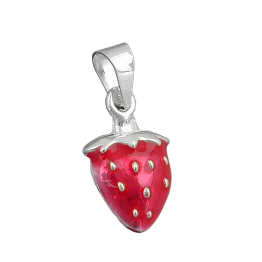 Pendant 14x9mm like a strawberry silver 925