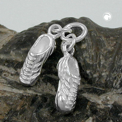 Pendant 14x4mm 1 pair of football boots silver 925