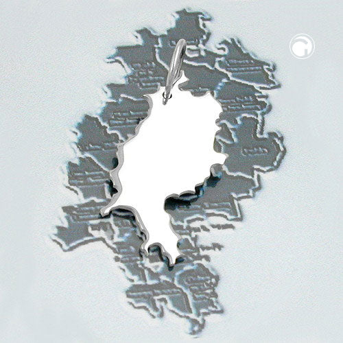 Pendant 26x12.5mm BRD-Federal State of Hesse shiny silver 925