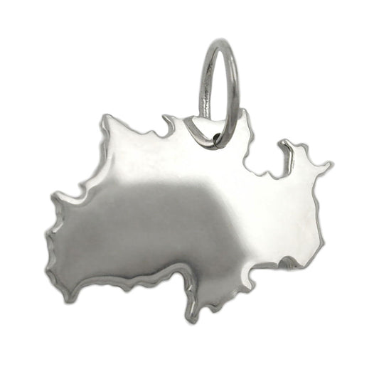 Pendant 15x21mm BRD-federal state of North Rhine-Westphalia shiny silver 925