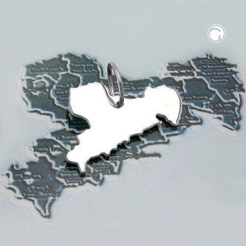 Pendant 14x23mm BRD-Federal State of Saxony shiny silver 925