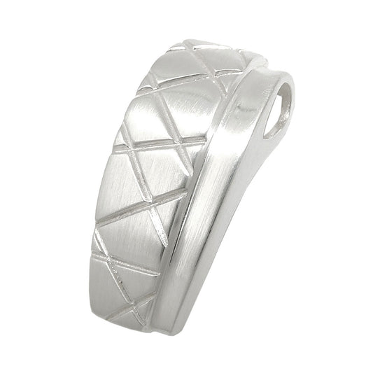 Pendant 22x10mm matt-glossy silver 925