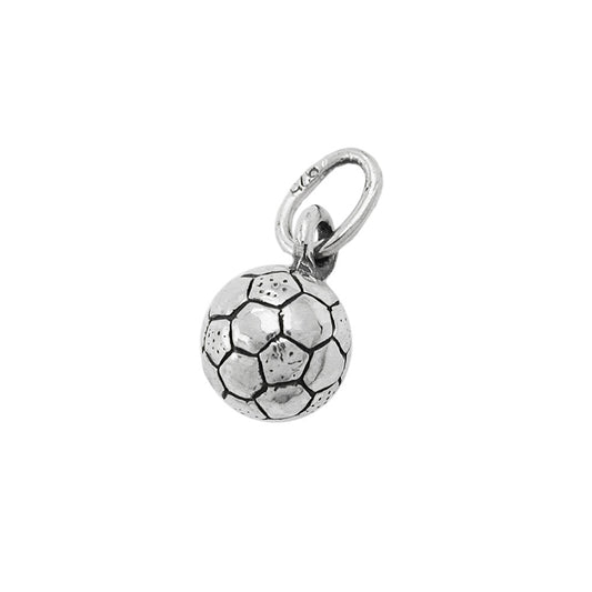 Pendant 7mm football with eyelet silver 925
