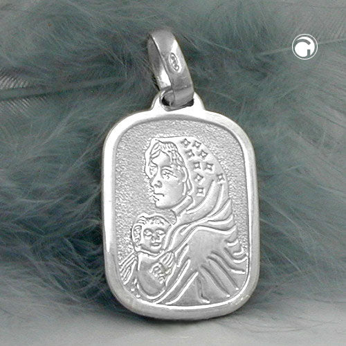 Pendant 21x15mm Mary with baby Jesus silver 925