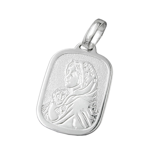 Pendant 21x15mm Mary with baby Jesus silver 925