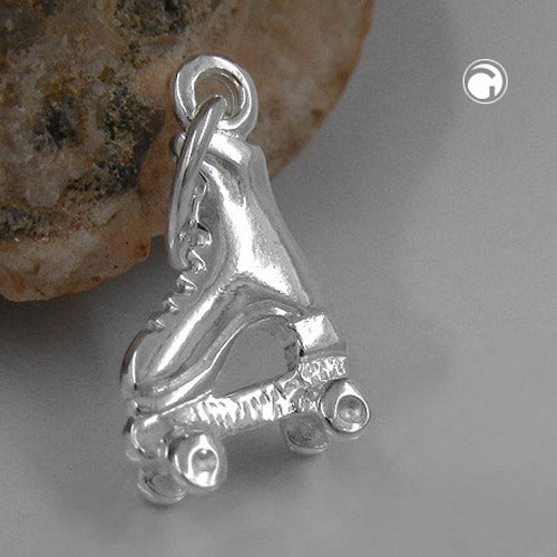 Pendant 13x9mm shoe with wheels silver 925