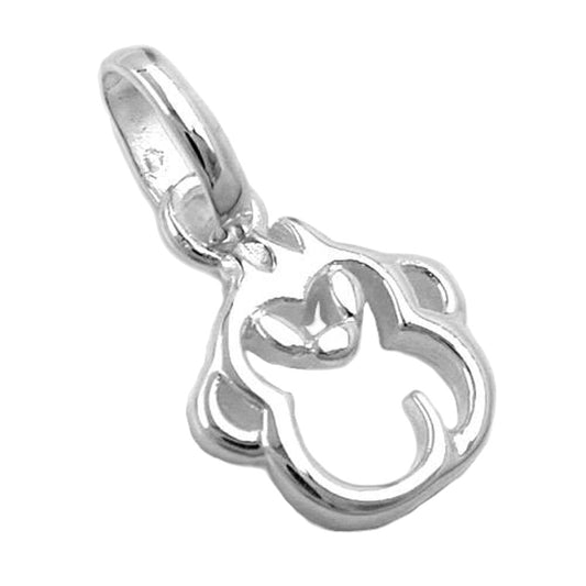 Pendant 10mm monkey head silver 925