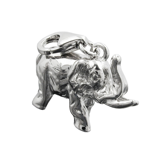 Pendant 19x14x9mm Charm Elephant rhodium-plated silver 925