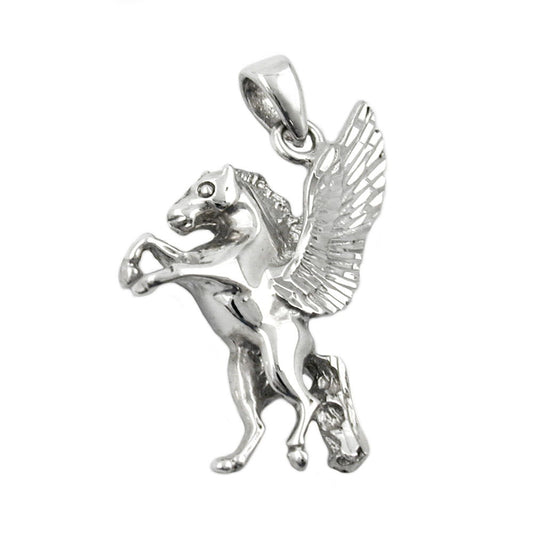 Pendant 22x18mm mythical creature horse with wings silver 925