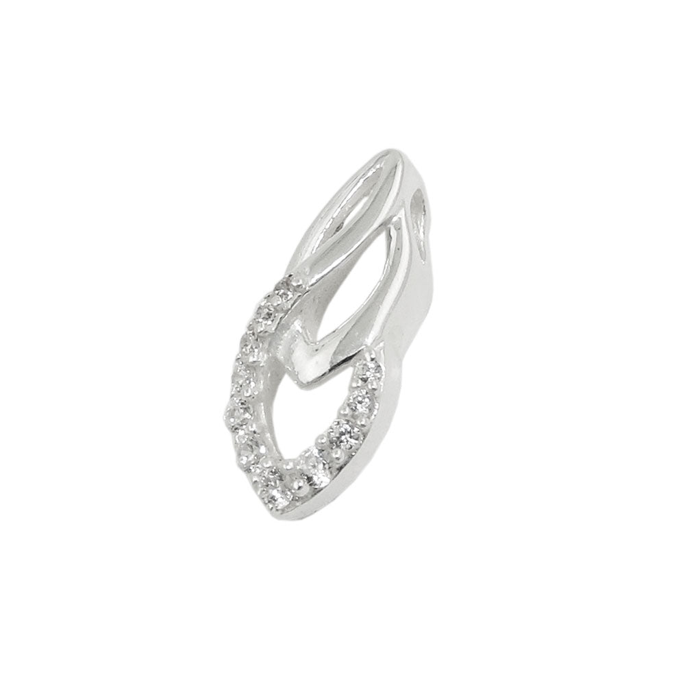 Pendant 17x7mm with zirconias silver 925