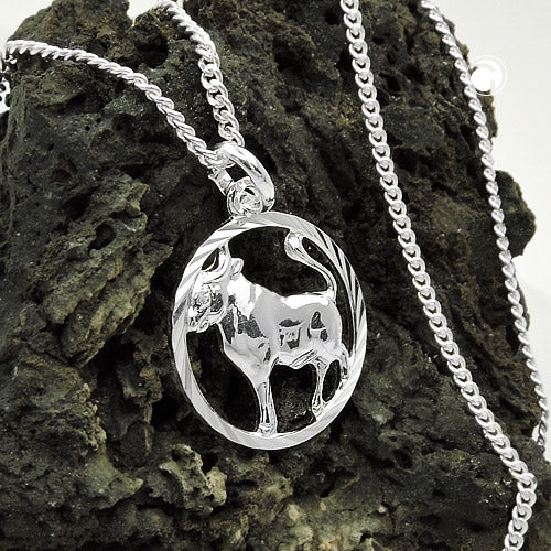 Sternzeichen-Anhänger „Stier“ aus 925 Silber – kraftvoll, beständig & stilvoll