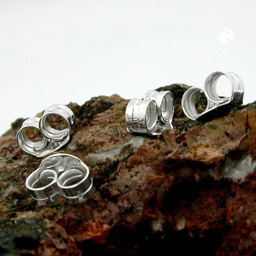 5 pairs of wing 6mm counter-pins for ear studs silver 925