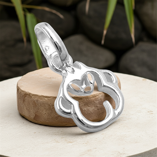 Pendant 10mm monkey head silver 925