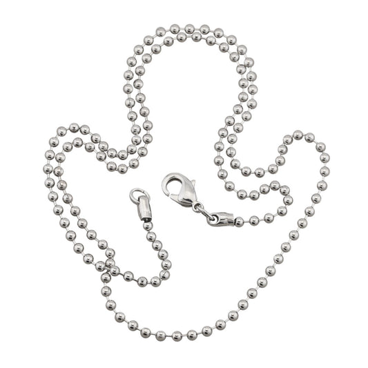 Ball chain approx. 2mm metal alloy white bronze 50cm