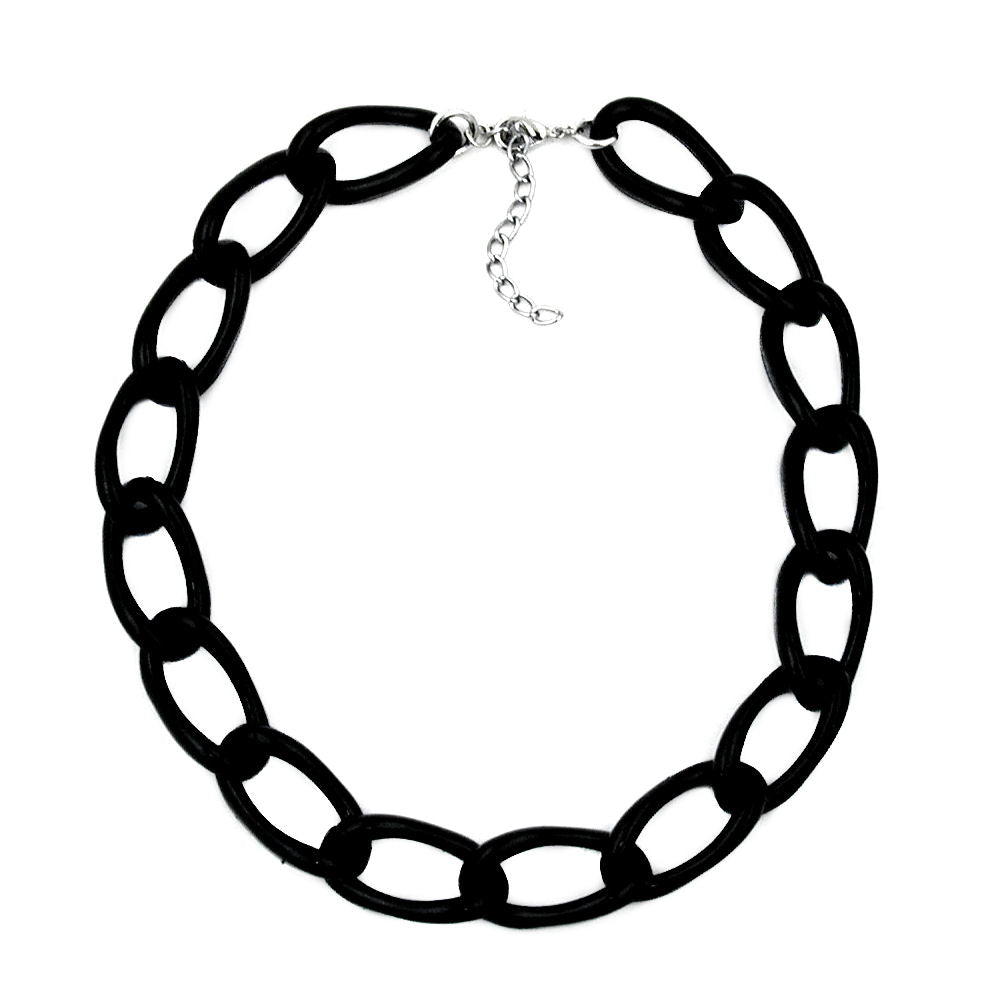 Chain wide armor chain links plastic black-glossy 45cm