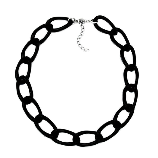 Chain wide armor chain links plastic black-glossy 45cm