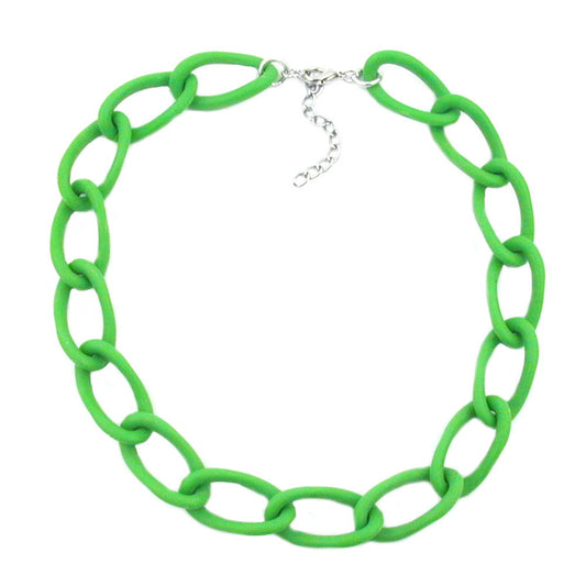 Chain wide armor chain links plastic green-matt 45cm