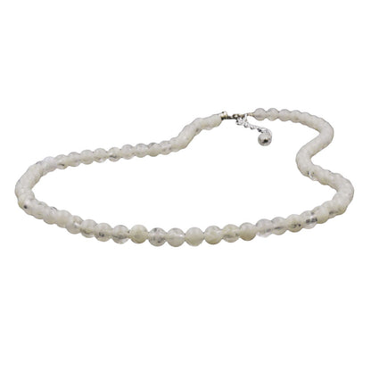 Kette 6mm Perle Kunststoff kristall-creme 40cm