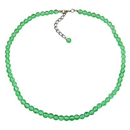 Kette 6mm Perle Kunststoff kiwi-transparent 42cm