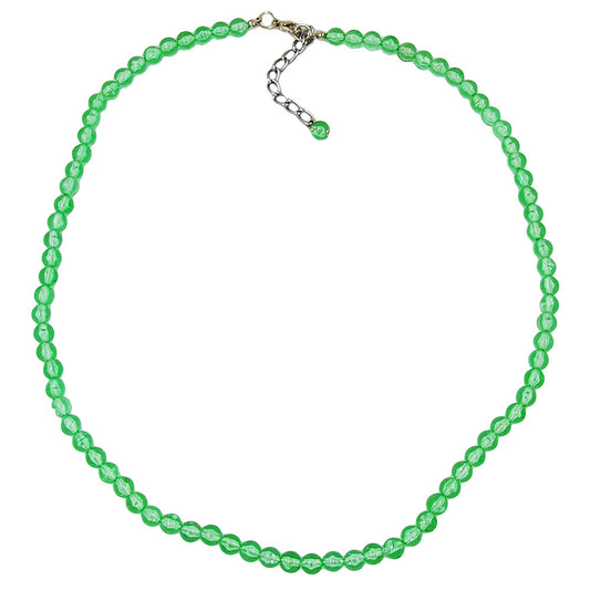 Kette 6mm Perle Kunststoff kiwi-transparent 50cm