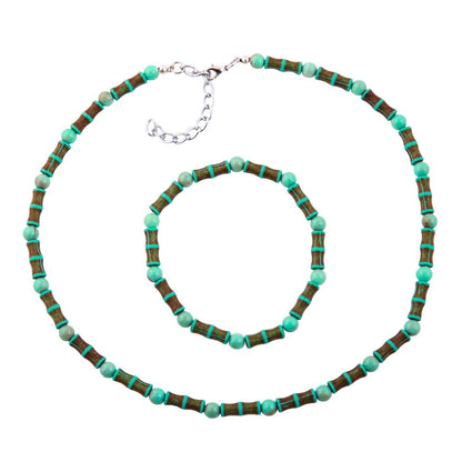 Perlen-Set in Türkis – sommerlich, modern & handgefertigt