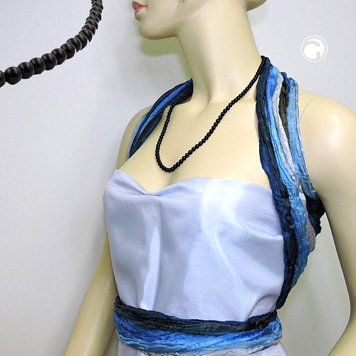 Kette 6mm Perle Kunststoff schwarz-glänzend