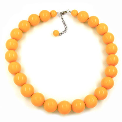 Kette 20mm Perlen Kunststoff gelb-glänzend 50cm