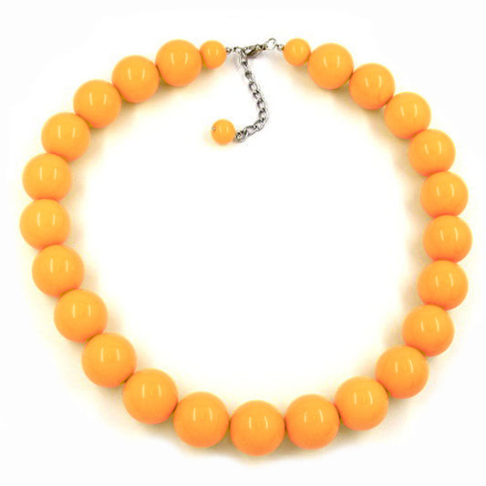 Kette 20mm Perlen Kunststoff gelb-glänzend 50cm