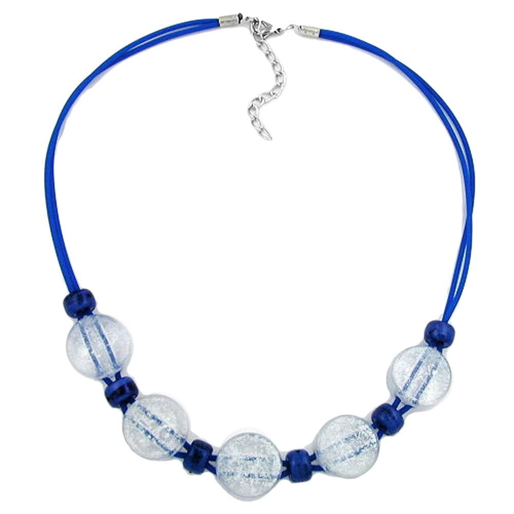 Chain, 2-hole ice blue, dark blue