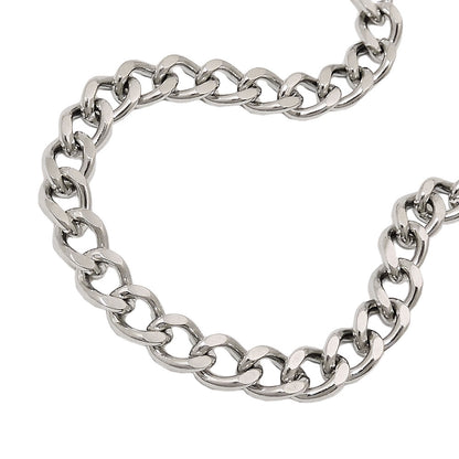 Bracelet 54mm flat curb chain stainless steel