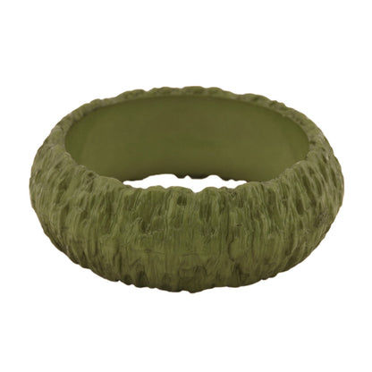 Bangle 87x28mm bark olive-green