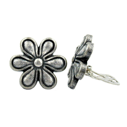 Clip Blume altsilber-farbig