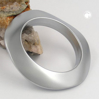 Bracelets 98x16mm plastic chrome matt