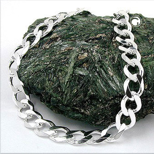 Armband 1,1x3mm Weitpanzerkette Silber 925