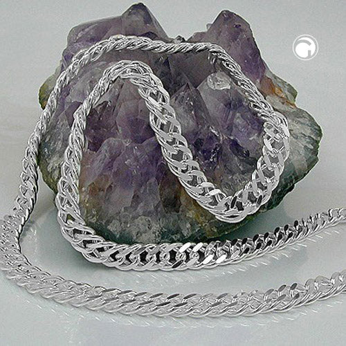 Armband 6mm Zwillingspanzerkette Silber 925