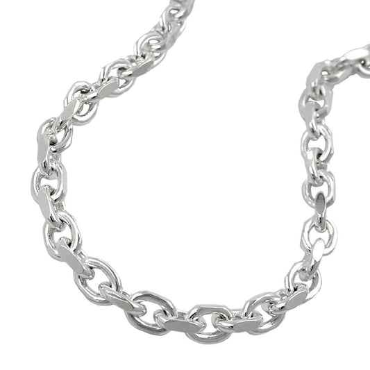 Armband 3,5mm Ankerkette 4x diamantiert Silber 925