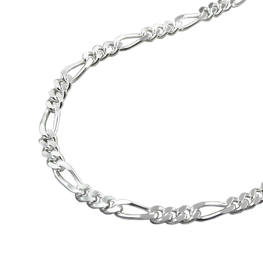 Kette Figaro diamantiert Silber 925