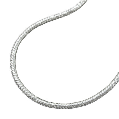 Kette 1,3mm runde Schlangenkette Silber 925