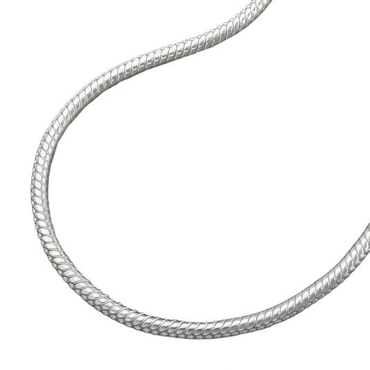 Bracelet 1.5mm snake chain round shiny silver 925