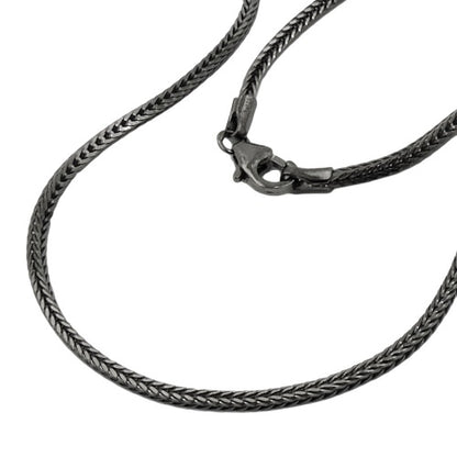 Chain 1.5mm foxtail chain rhodium-plated silver 925 42cm
