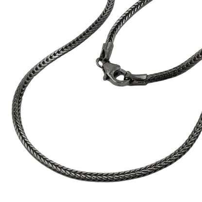 Chain 1.5mm foxtail chain rhodium-plated silver 925 42cm