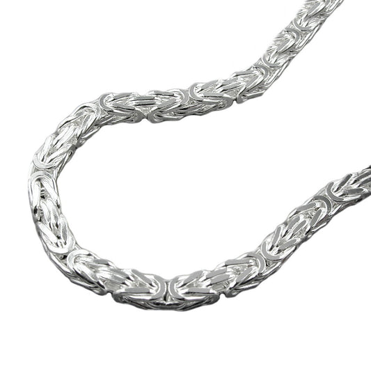 Kette ca.2mm Königskette vierkant glänzend Silber 925