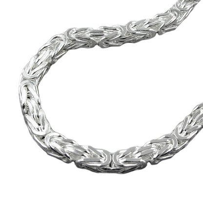 Chain approx. 8mm king chain square shiny silver 925