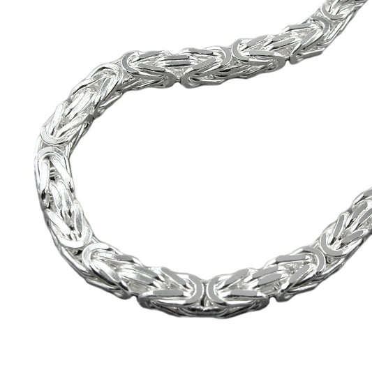 Kette ca. 8mm Königskette vierkant glänzend Silber 925