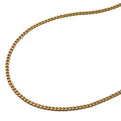 Chain 1.3mm flat curb diamond-plated gold-plated AMD