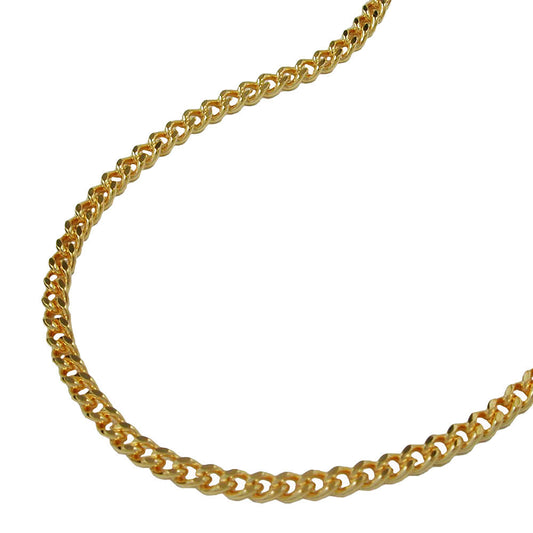 Kette 16mm Flachpanzer diamantiert vergoldet AMD