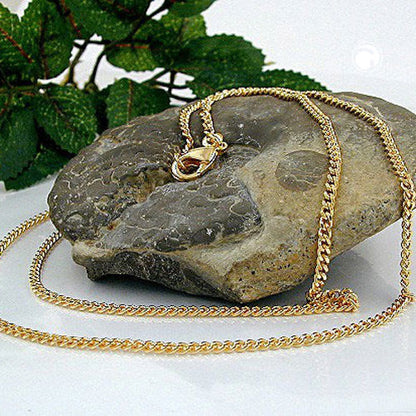 Chain flat curb 2mm gold-plated AMD 50cm
