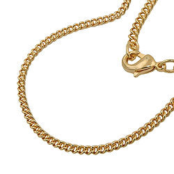 Chain flat curb 2.8mm gold-plated AMD