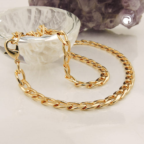 Chain wide curb 5mm gold-plated AMD 50cm